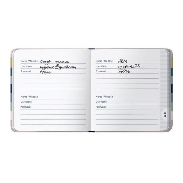 Agendă pentru parole 96 pag. Stripe – Busy B-image-4