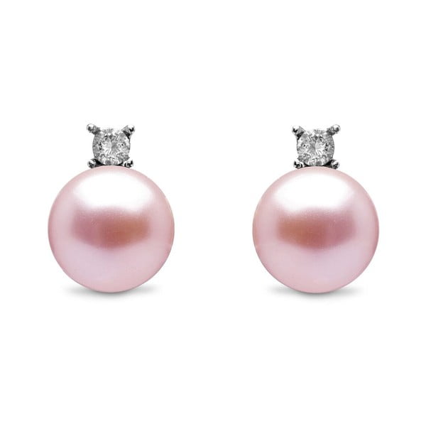 Cercei cu cristale Swarovski Gemseller Vitalba, perle roz