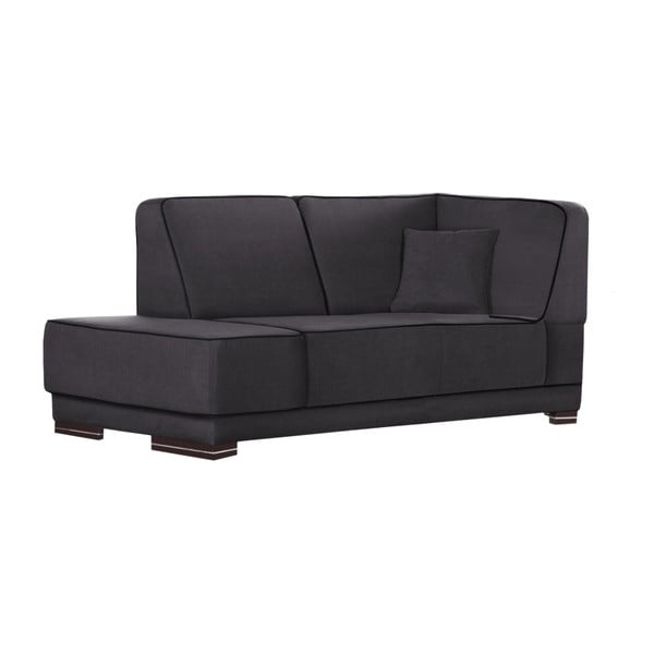 Canapea cu șezlong pe partea stângă L'Officiel Interiors Cara, gri antracit - negru