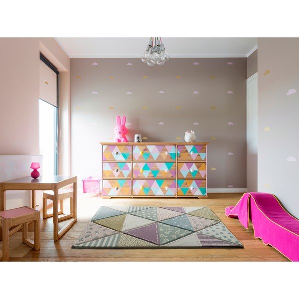 Covor pentru copii Universal Kinder Triangles, 120 x 170 cm-image-1