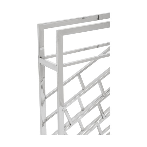 Raft pentru sticle de vin argintiu lucios din metal număr sticle 24 Barolo – Premier Housewares-image-4