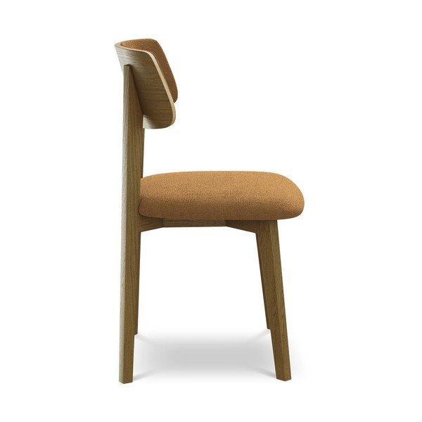 Scaun de dining teracotă din lemn masiv Niu – Makamii-image-2