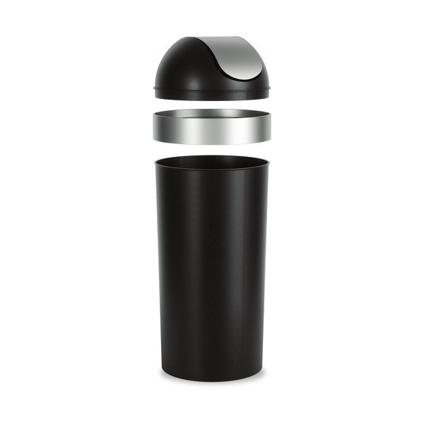 Coș de gunoi negru din plastic 62 l Venti – Umbra-image-3