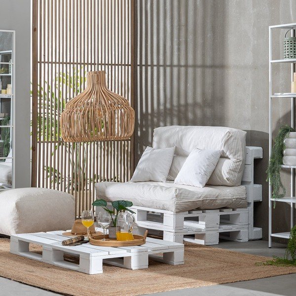 Perne pentru scaune de grădină albe/bej 4 buc. pentru paleți 80x112 cm – Ixia-image-3