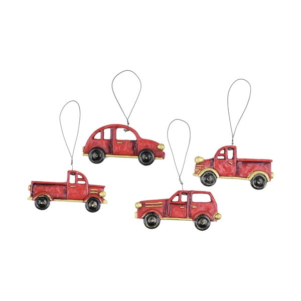 Set de 4 ornamente / mașinuțe suspendate Ego Dekor
