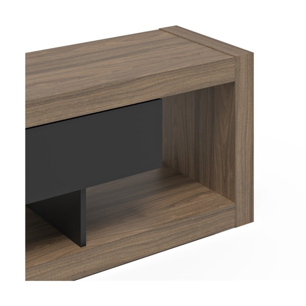 Comodă TV negru-maro cu aspect de lemn de nuc 175x52 cm Nara – TemaHome-image-4