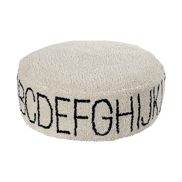 Fotoliu puf pentru copii crem ABC – Lorena Canals