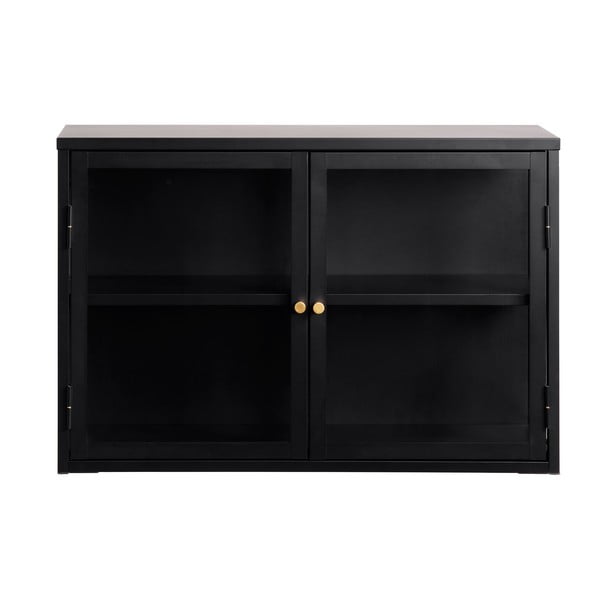 Vitrină neagră din metal 90x60 cm Carmel – Unique Furniture