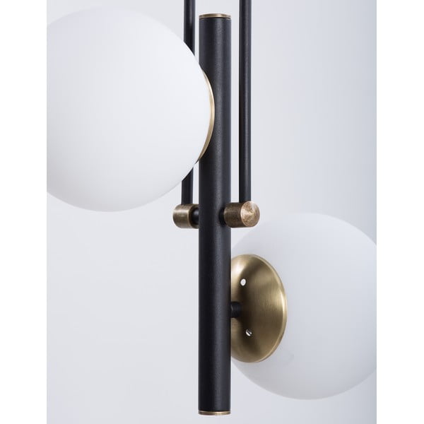 Plafonieră neagră-albă cu abajur din sticlă ø 15 cm Libra – Squid Lighting-image-3