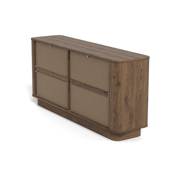 Comodă în culoare naturală închisă cu aspect de lemn de stejar 160x75x40 cm Atmore – Actona-image-4