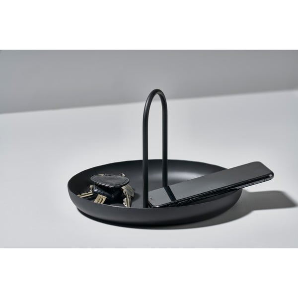 Tavă servire metalică Zone Singles, ø 20 cm, negru-image-3