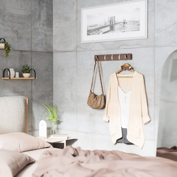 Cuier de perete gri din lemn masiv de plop Flip – Umbra-image-1