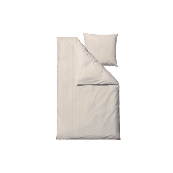 Lenjerie de pat bej din bumbac satinat pentru pat de o persoană 140x200 cm Still – Södahl