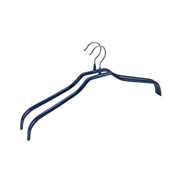 Set 2 umerașe antiderapante pentru haine Wenko Hanger Slim, albastru-image-1