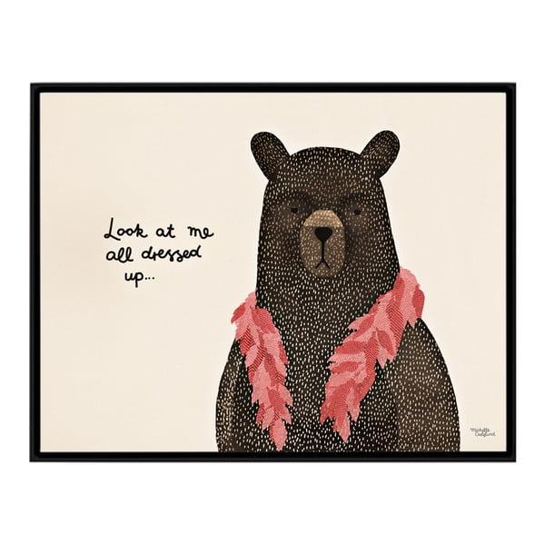 Poster Michelle Carlslund Bear Dress Up Boa, 30 x 40 cm
