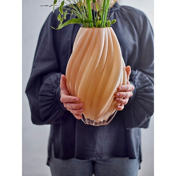 Vază portocalie din sticlă (înălțime 30 cm) Kanji – Bloomingville-image-2