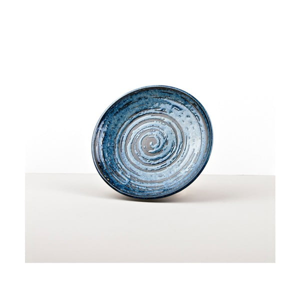 Farfurie ceramică Made In Japan Copper Swirl, ⌀ 20 cm, albastru