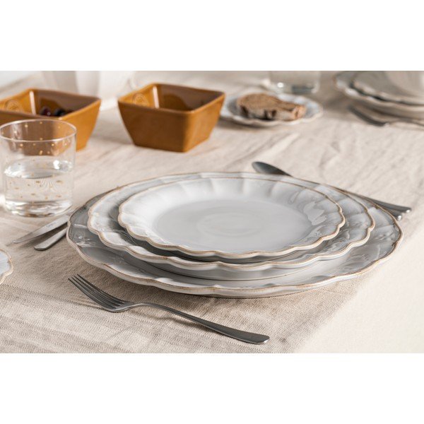 Farfurie din gresie Casafina, ⌀ 23 cm, alb-image-1