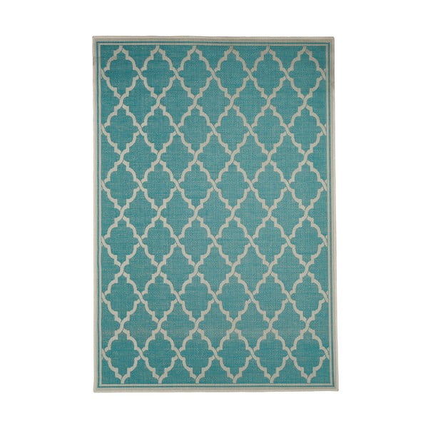 Covor adecvat pentru exterior Floorita Intreccio Turquoise, 135 x 190 cm, turcoaz
