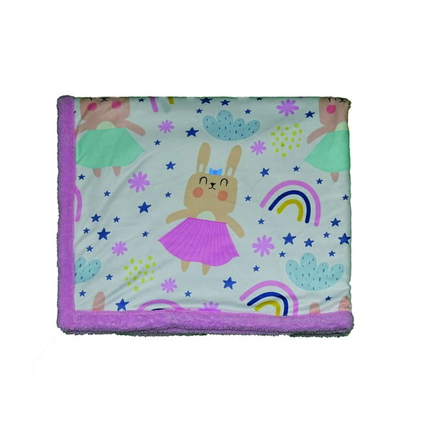 Pătură pentru copii roz/bej 80x100 cm – OYO kids