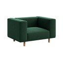 Fotoliu de relaxare verde închis cu tapițerie din catifea Kukumo – Ame Yens