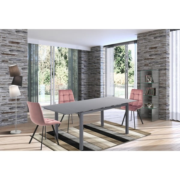 Masă de dining extensibilă cu blat din sticlă 80x140 cm New Daily – Tomasucci-image-1