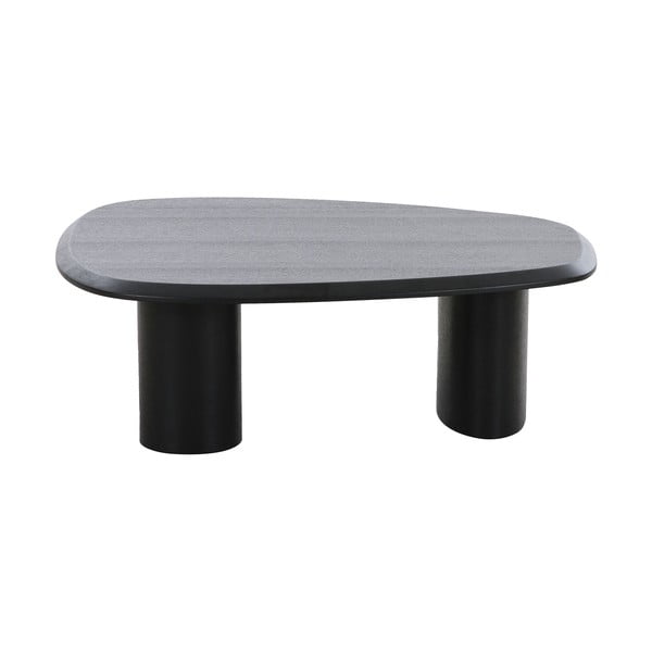 Măsuță de cafea neagră cu blat cu aspect de lemn de  frasin  78x96 cm Tirano – House Nordic