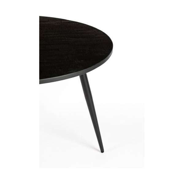 Masă de dining rotundă lemn masiv de tec ø 110 cm Mo – White Label-image-3