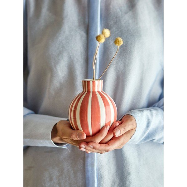 Vază portocalie din dolomită pictată manual (înălțime 11 cm) Fian – Bloomingville-image-1