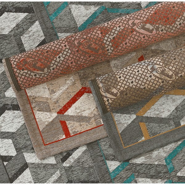 Traversă Floorita Hypnotik, 55 x 140 cm, gri-maro-image-3