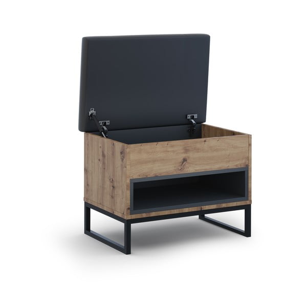 Dulap de pantofi cu bancă cu aspect de lemn de stejar Olis - Cosmopolitan Design-image-3