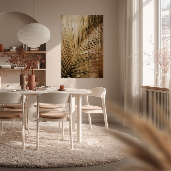 Tablou din sticlă imprimat 80x120 cm Gold Palm  – Styler-image-1