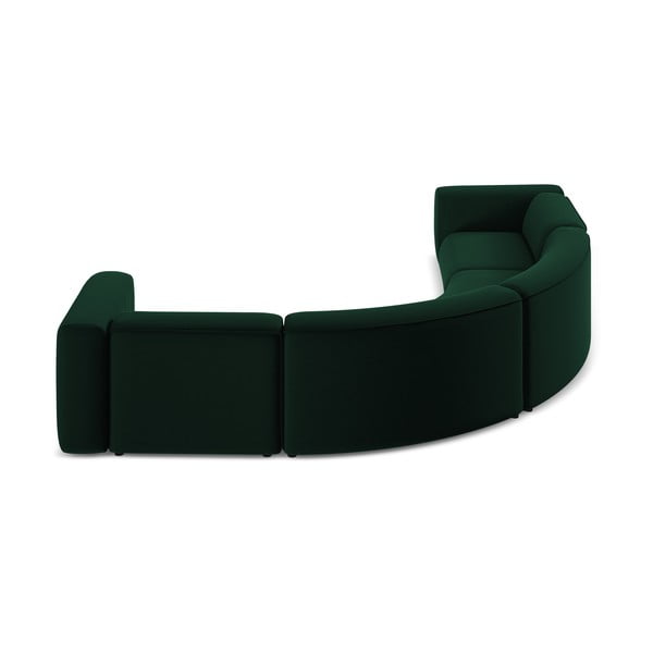 Colțar verde închis cu tapițerie din catifea Ekahi – Makamii-image-4