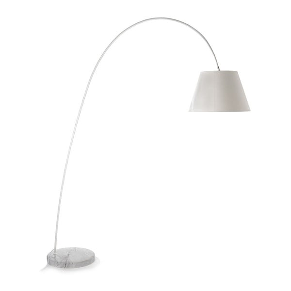 Lampadar cu abajur alb și baza din marmură Tomasucci Smarty