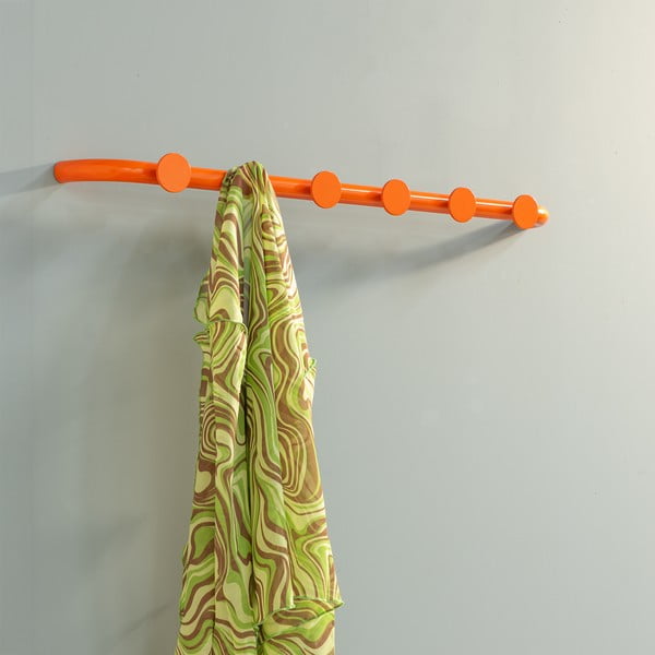 Cuier de perete portocaliu din metal 75 cm Retro – Spinder Design-image-1