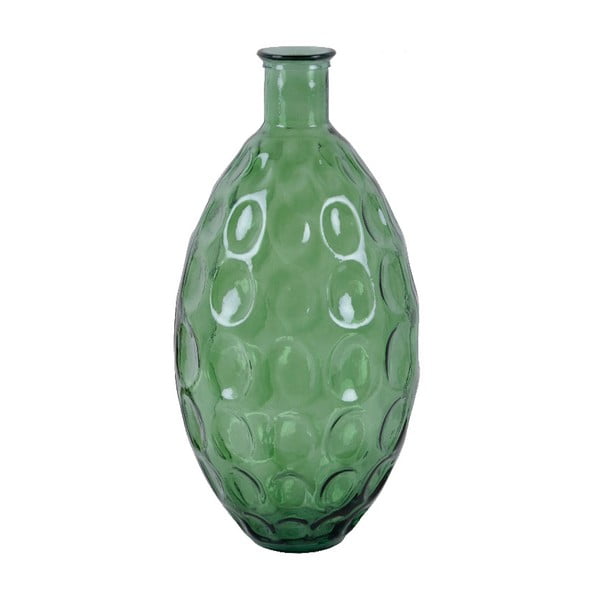 Vază din sticlă reciclată Ego Dekor Dune, înălțime 59 cm, verde