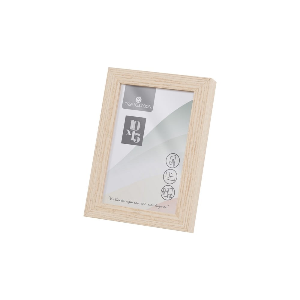 Ramă foto în culoare naturală cu picior de susținere, de agățat 12,5x17,5 cm Sencillo – Casa Selección