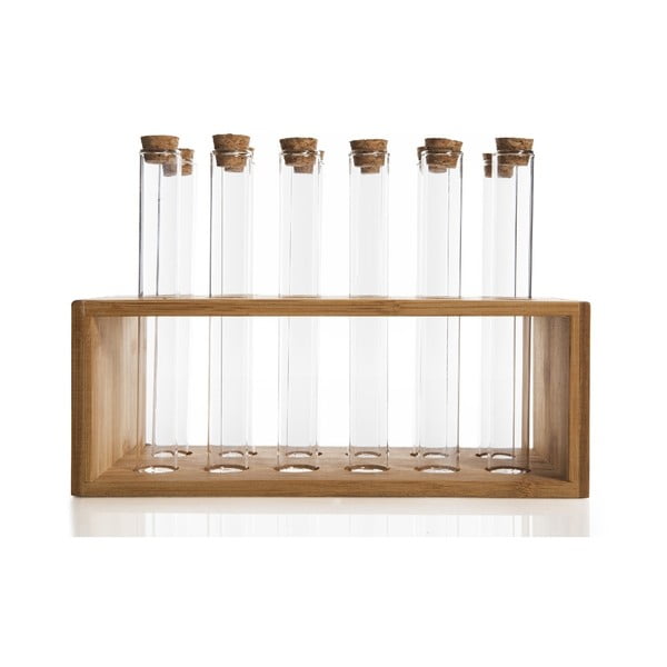 Set 12 eprubete cu suport pentru mirodenii Bambum Vanilla