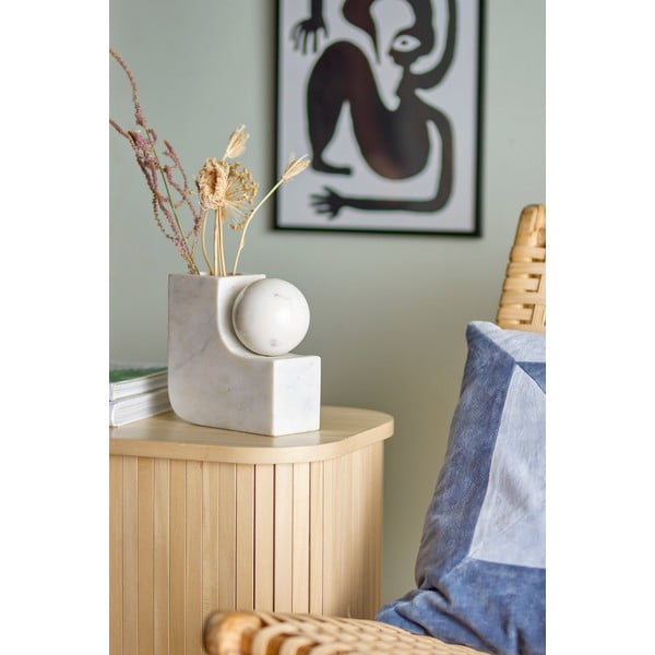 Vază albă din marmură Abbelin – Bloomingville-image-1