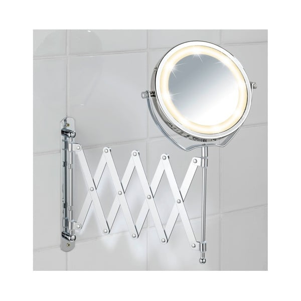 Oglindă cosmetică cromată cu LED Wenko Brolo-image-1