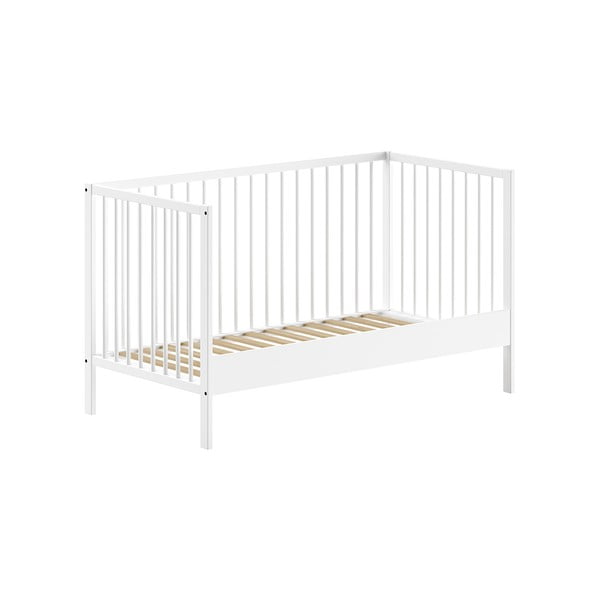 Pătuț alb din lemn de pin 70x140 cm DINO – Vipack-image-2