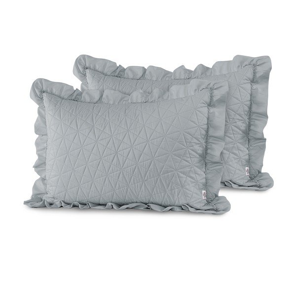 Set 2 fețe de pernă AmeliaHome Tilia, 70 x 50 cm, gri-image-1