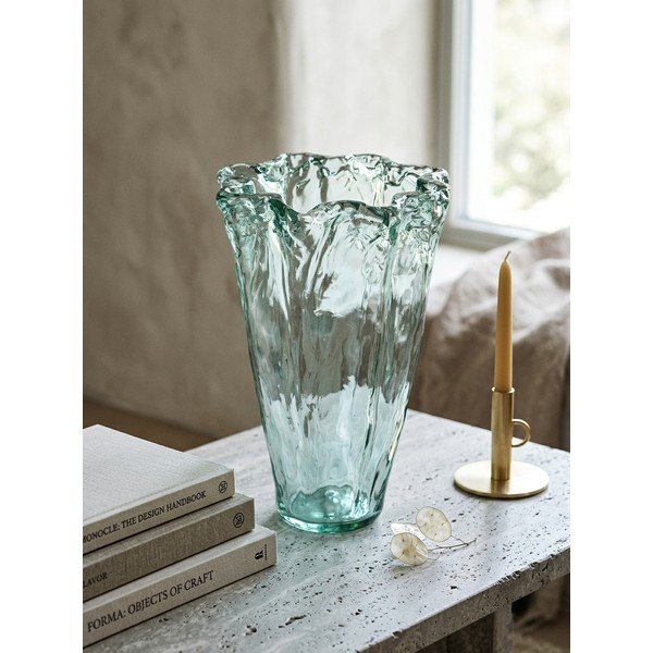 Vază albastră din sticlă reciclată (înălțime 30 cm) Pandora – Ego Dekor-image-2