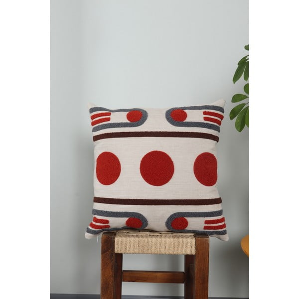 Față de pernă din in 43x43 cm Geometrik – Mioli Decor-image-1