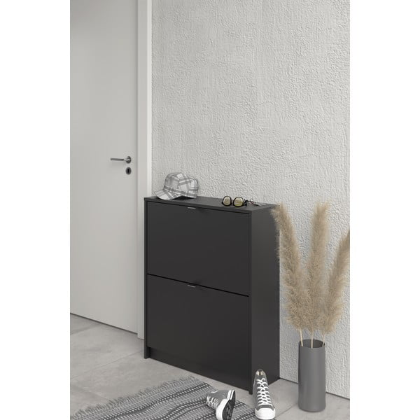 Pantofar negru cu deschidere înclinată Shoes – Tvilum-image-1