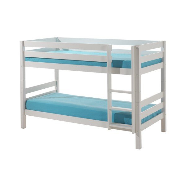 Pat etajat pentru copii Vipack Pino, înălțime 140 cm, alb-image-1
