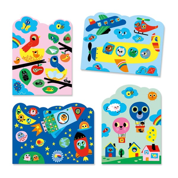 Carte de colorat cu apă Djeco „Animăluțe”-image-1