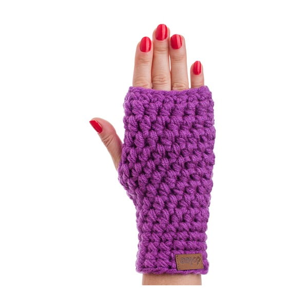 Mănuși croșetate manual DOKE Violet, violet