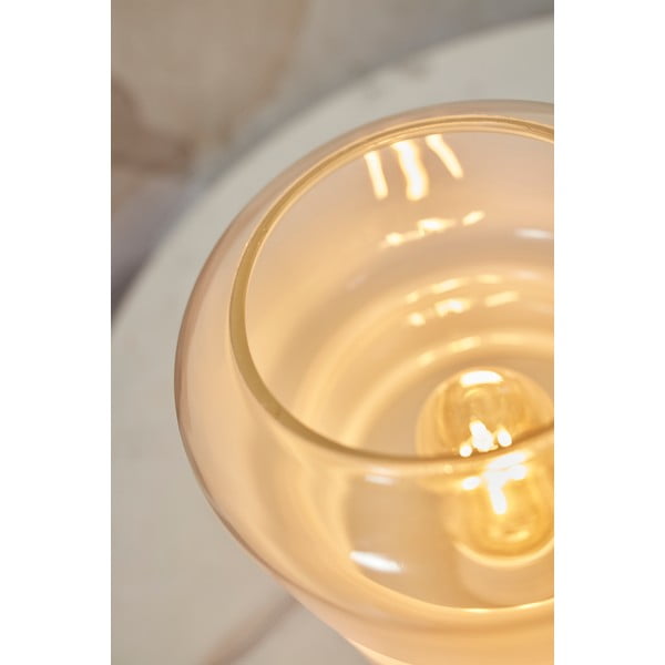 Veioză albă cu abajur din sticlă (înălțime 23 cm) Verona – it's about RoMi-image-4