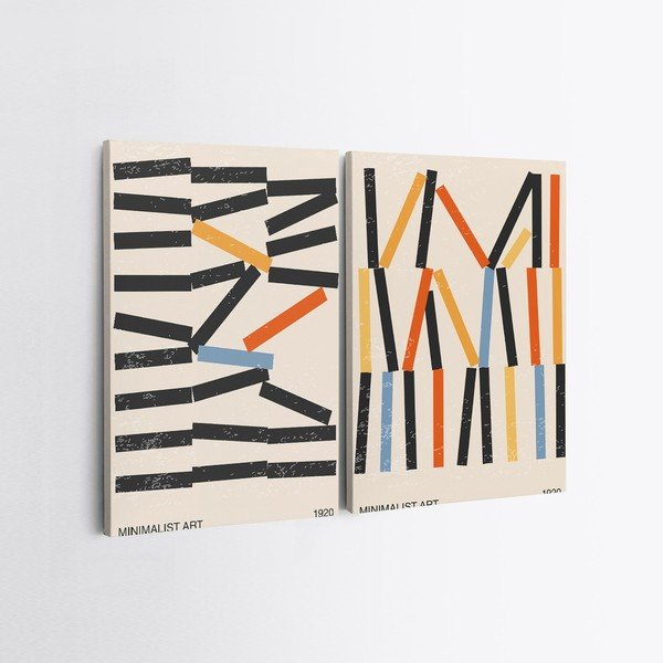 Tablouri 2 buc. 50x70 cm Lines – Wallity-image-2